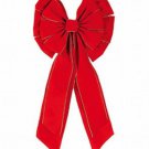 Christmas Deluxe Red Bow with Gold Bead Trim