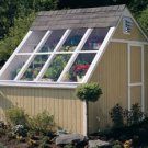 Home Phoenix Series 10'W x 8'D Solar Wood Storage Shed / Greenhouse