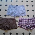 lot of 3 womens jrs shorts size 9 & 13 Hollister Piami So Waist measures 36