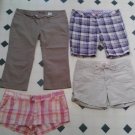 lot of 4 womens jrs shorts & capris size 7 / 9 / 11 Decree Angels Wet Seal Union