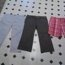 lot of 3 womens capris & shorts size 10 & 12 Old Navy / Gap / Faded Glory