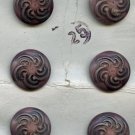 6 pinwheel type vintage plastic buttons