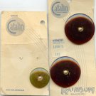 2 old cards with bakelite buttons