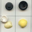 9 seashell buttons mixed materials