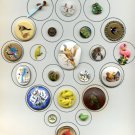 card of bird buttons