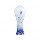 Hand painted tree and bird table vase