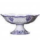 Blue and white hollow fruit plate candy basket Ceramics Blue and white hollow fruit plate candy basket Ceramics