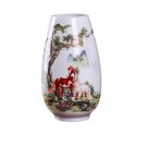 Trees and horses ceramic living room flower arrangement small vase