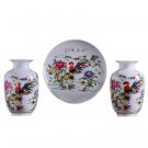 Three-piece ceramic small vase decoration crafts