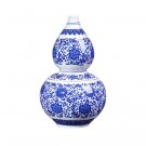 Blue and white porcelain gourd shape vase modern home living room