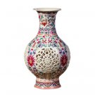 Hollow Pastel Lantern Shaped Ceramic Vase Flower Arrangement