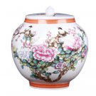 Peony flower and bird with lid ceramic vase flower arrangement home