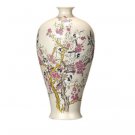 Jingdezhen plum blossom and bird pattern golden big ceramic vase