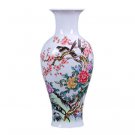 Overglaze baked flowers fishtail shape ceramic vase
