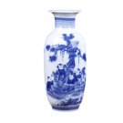Jingdezhen Overglaze Boys Figure Winter Melon Shaped Ceramic Vase
