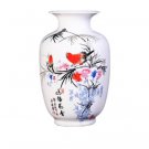 Winter melon shaped ceramic vase with birds and flowers scent Winter melon shaped ceramic vase with birds and flowers scent