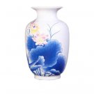Winter melon shape lotus fragrance pattern ceramic vase