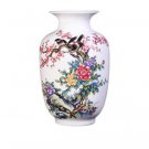 Winter melon shape spring scene pattern ceramic vase