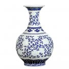 Blue and white exquisite bone china thin ornamental ceramic vase Blue and white exquisite bone china thin ornamental ceramic vase