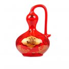 Jingdezhen lucky fortune red ceramic vase with peony pattern