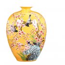 Jingdezhen egg-shaped hand-painted pastel yellow ceramic vase