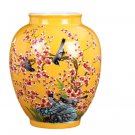 Jingdezhen hand-painted pastel yellow jar