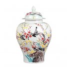 Jingdezhen hand-painted pastel mint ceramic storage jar