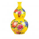 Happiness and longevity meaning yellow gourd-shaped ceramic vase