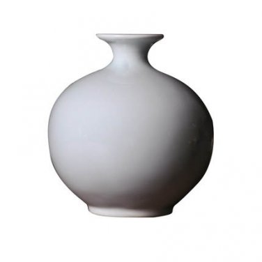 Simple home decoration pomegranate shape pure white ceramic vase