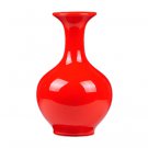 Pure red Jingdezhen ceramic ornamental vase