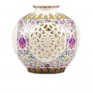 Hollow thin pomegranate shape pastel ceramic flower vase