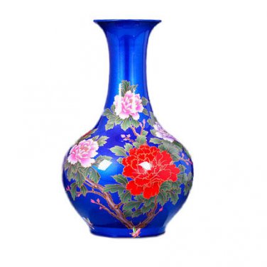 Decorative royal china crystal glazed ceramic ornamental vase