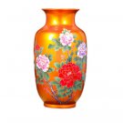 Chinese winter melon shape golden crystal glazed vases and ornaments