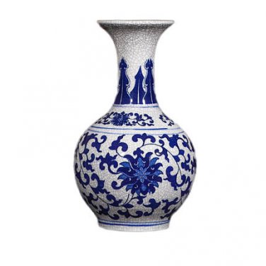 small blue and white chinese ornamental vases