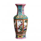 Vintage small ladies majolica ceramic vase ornaments outline in gold