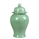 Middle mint glazed green chinese porcelain jar