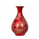 Trendy red crystal glaze ceramic jar for flowers