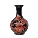Trendy black crystal glaze ceramic vase and ornament for flowers Trendy black crystal glaze ceramic vase and ornament for flowers