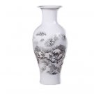 Small fishtail shape snow scene chinese ceramic vase