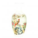 Designer hand-painted golden pheasant thin porcelain embryo vase