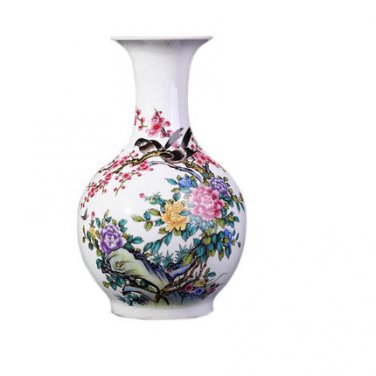 Spring scenery chinese ceramic vase and ornament for flowers