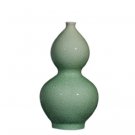 Jingdezhen antique green gourd shape cracked glaze ceramic vase
