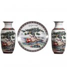 Big horses running ceramic vase three-piece set made in china