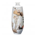 Living room large lotus drawing ceramic floor flower vases decorations