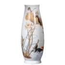 Living room large lotus drawing ceramic floor flower vase