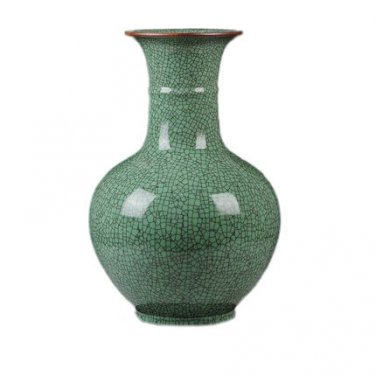 Living room large green ceramic floor mosaic flower vase decoration