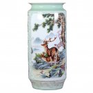 Hand-embossed calligraphy and painting ceramic vase container multiple