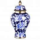 Antique large blue and white china ceramic storage vase living room