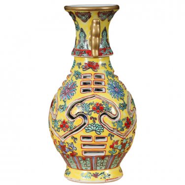 Vintage gossip rotating ceramic vase ornaments for living room