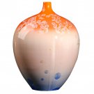 Chinese crystal glazed orange to blue water drop ceramic vase home